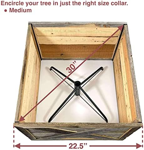 BARNWOODUSA Christmas Tree Collar or Box Made of Reclaimed Wood Rustic Skir