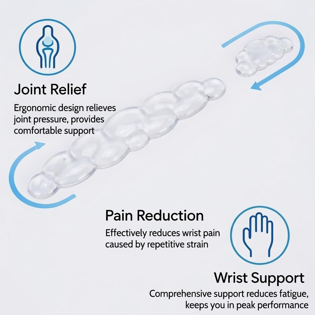 Ultimate Cute Ergonomic Wrist Rest – Instant Relief, Cloud-Like Comfort, Premium Silicone & TPU, Ultra-Soft, Durable, Gift-Boxed for Office, Study, Gaming & More