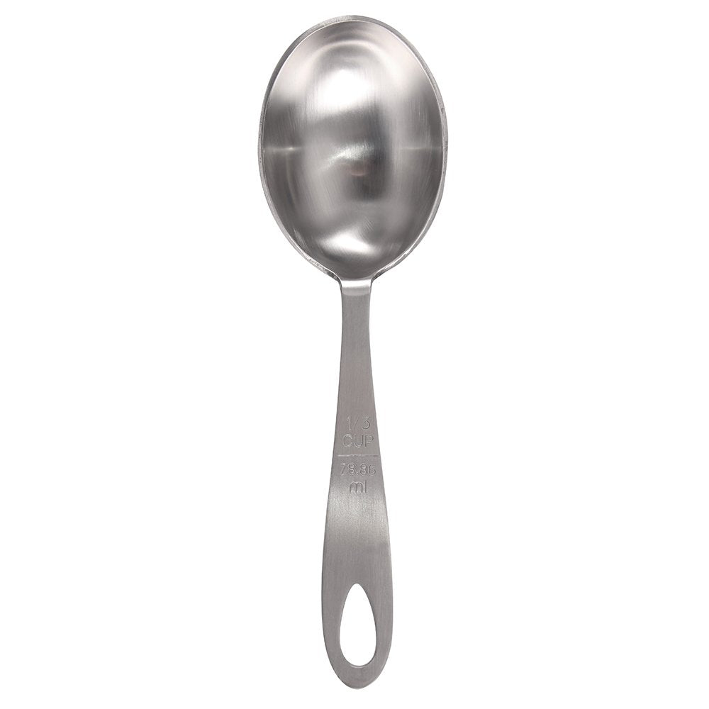 Lindy's MPC4 4-Piece Stainless Steel Measuring Scoop Set,Silver, 9 inches long