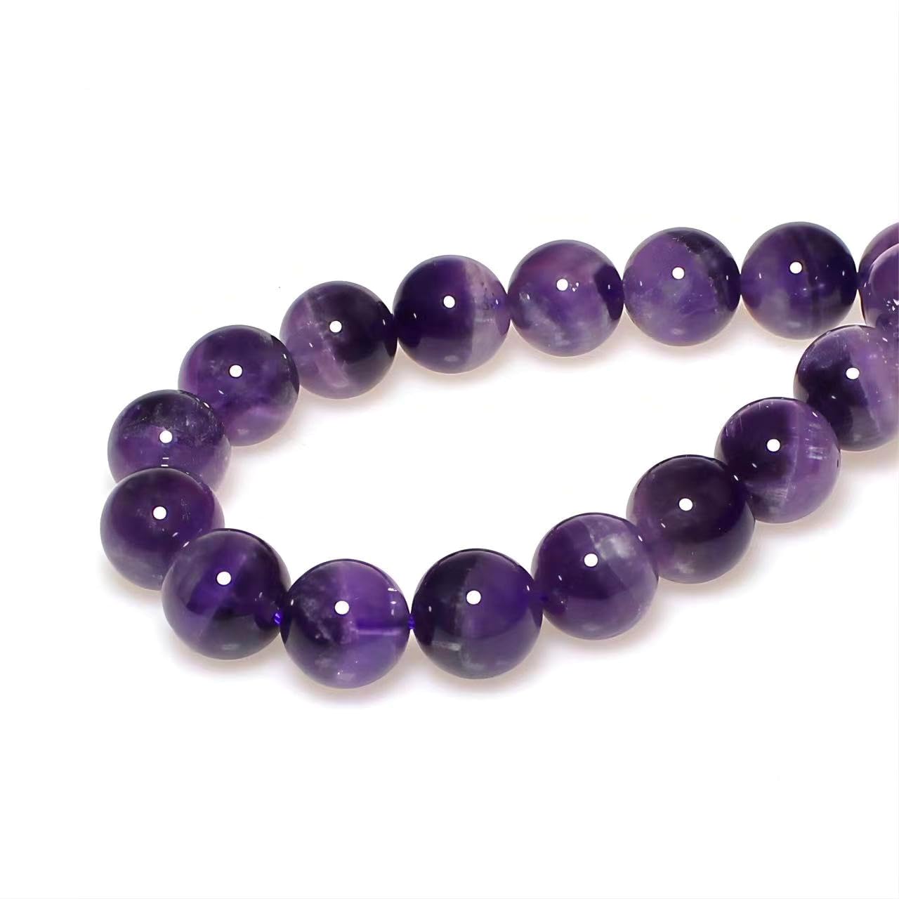 MJDCB Natural Dreamy Amethyst Beads Round Stone Beads DIY Loose Beads for Jewelry Making Beads 15" (10mm)