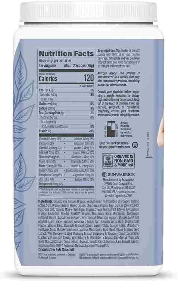 Vegan Protein Superfood Shake Meal Replacement Organic Protein Supplement | Gluten Free Non-GMO Dairy Free Sugar Free Low Carb Plant Based Protein | Caramel 20 Servings | Shape Lean by Sunwarrior