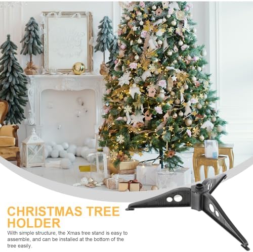 Garneck Christmas Tree Stand 7.5x7.4 Plastic Xmas Tree Base Stand Christmas Tree Legs Samll Xmas Tree Base Stand Holde Replacement Stand Holder Base for Artificial Xmas Christmas Tree