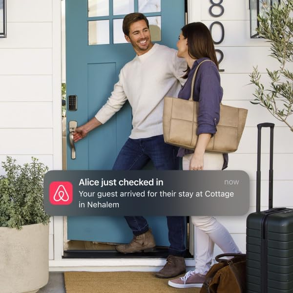 Yale Assure Lock 2 Touch Deadbolt, Black Suede Keyed Smart Entry Door Lock with Wi-Fi Connected Touchscreen Keypad and Fingerprint Scanner for Vacation Rental Hosts, YRD420-F-CB1-BSP