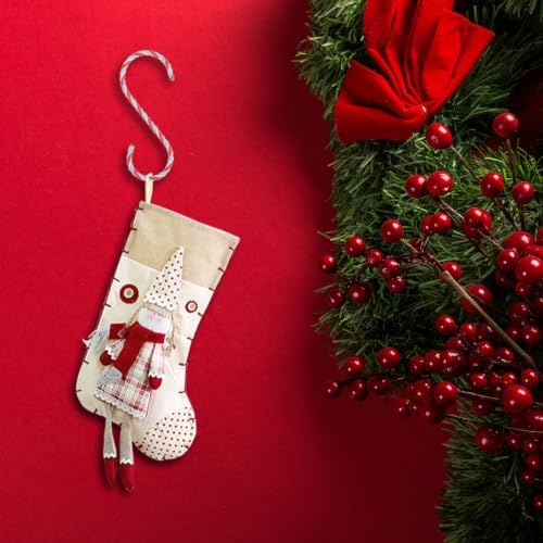 Christmas Stocking Hooks with Easy Installation and Multi-Functional Design Metal Hanging Hooks 10pcs for Xmas Ornaments for Christmas Trees and Doors