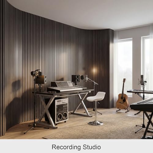 Decorative Acoustic Wall Panels, 4 Packs 47.2x23.6inch/ 120 x60CM (31sq.ft) Wood Veneer Textured Soundproofing Wall Covering Panel Decor for Kitchen, Bedroom, Living Room, TV Background - size: 4Pack-23.62x47.24 inch