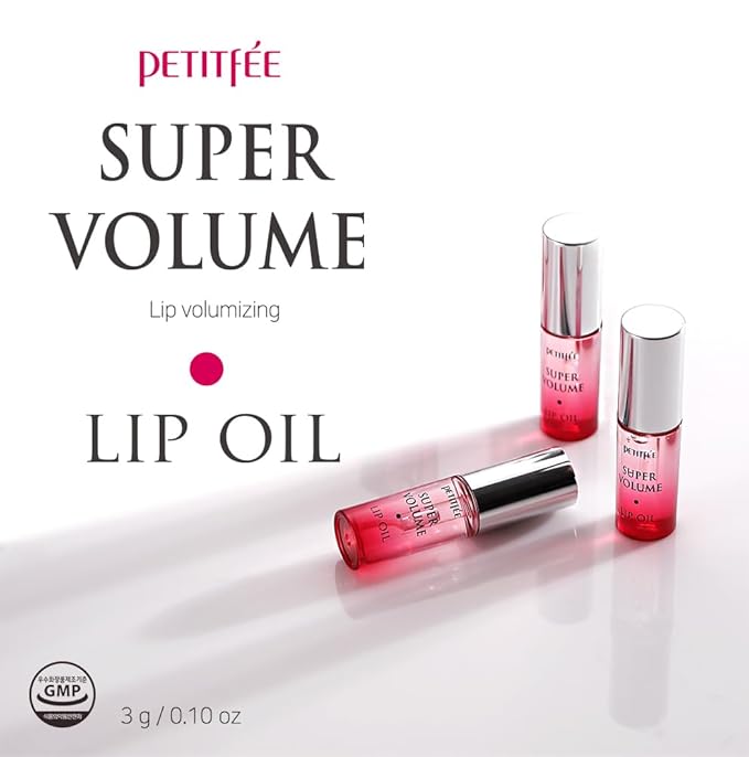 Lip Oil Super Volume | 0.10 Oz | Plumping, Moisturizing, Glass Lips, Plump Lip Oil with Herbal Ingredients, Revitalizing, Volumizing, Nourishing Lips, Non-sticky, Non-artificial Colors