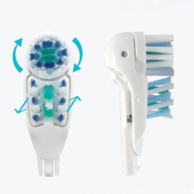 4X Spin Sensitive Toothbrush Dual Clean Cross Replacements Attachments Brush Heads Refill Accessories Compatible with Oral B 4732 3733 4734 Rotating Power Toothbrush Heads & Crisscross Bristles