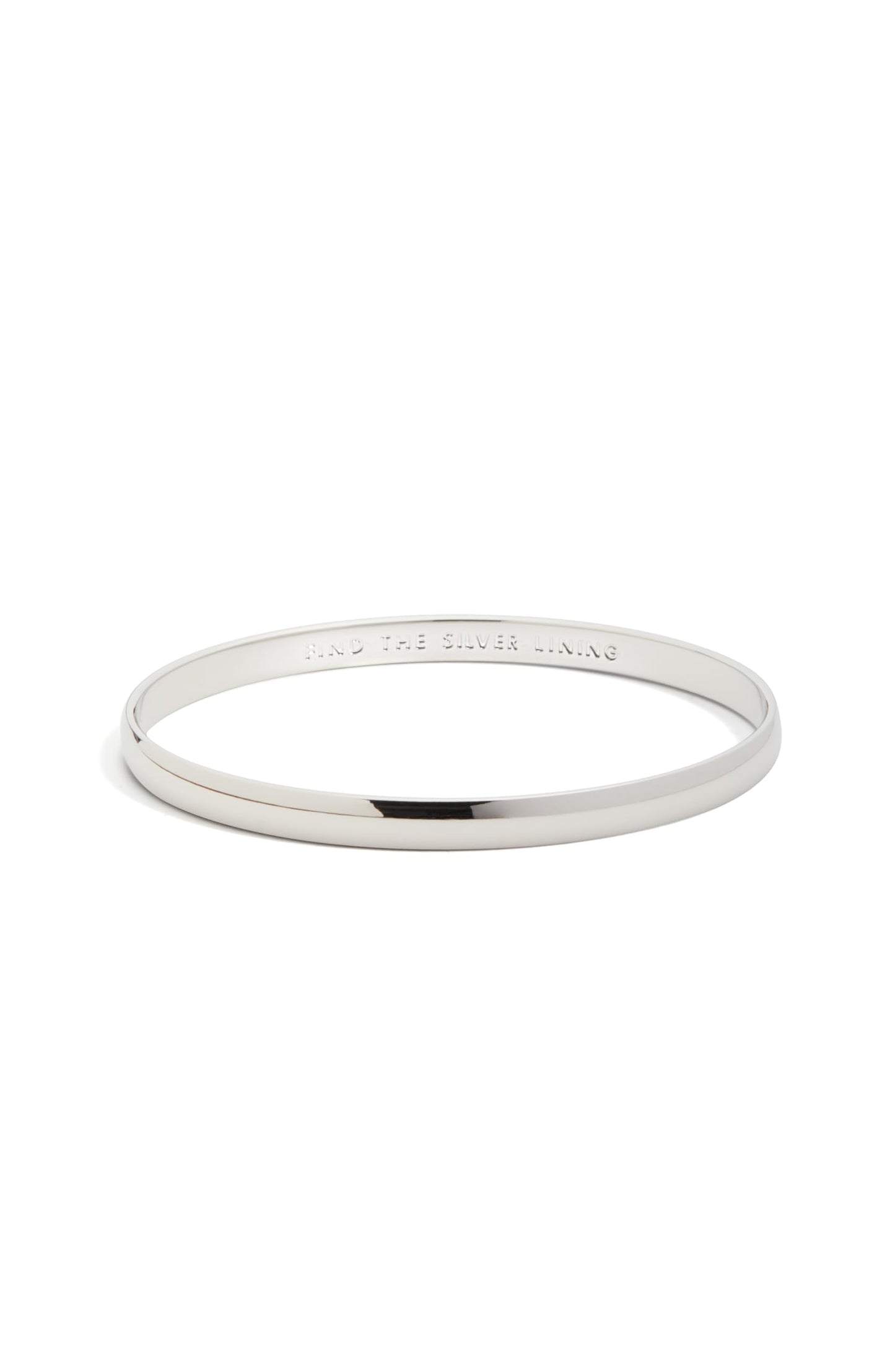 kate spade new york "Idiom Bangles" Find The Silver Lining Solid Bangle Bracelet