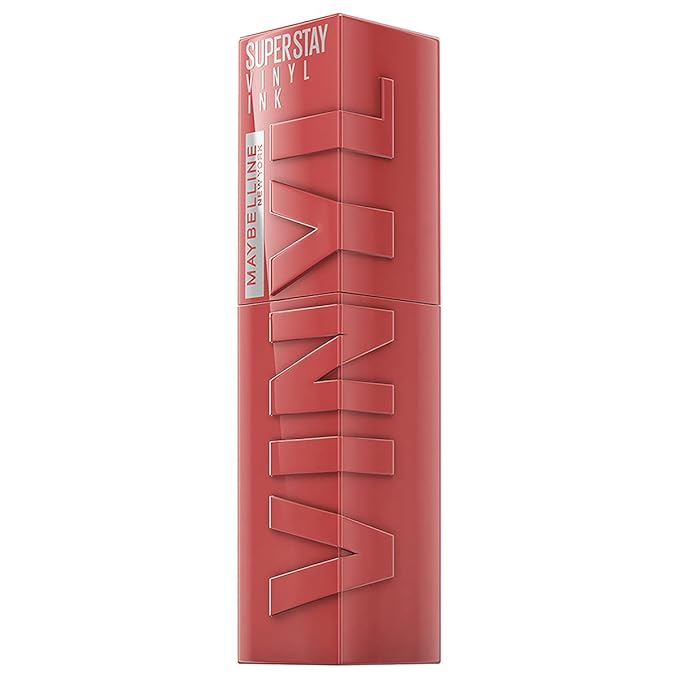 MAYBELLINE Super Stay Vinyl Ink Longwear No-Budge Liquid Lipcolor Makeup Bundle with Peachy 0.14 fl oz and Coy 0.14 fl oz