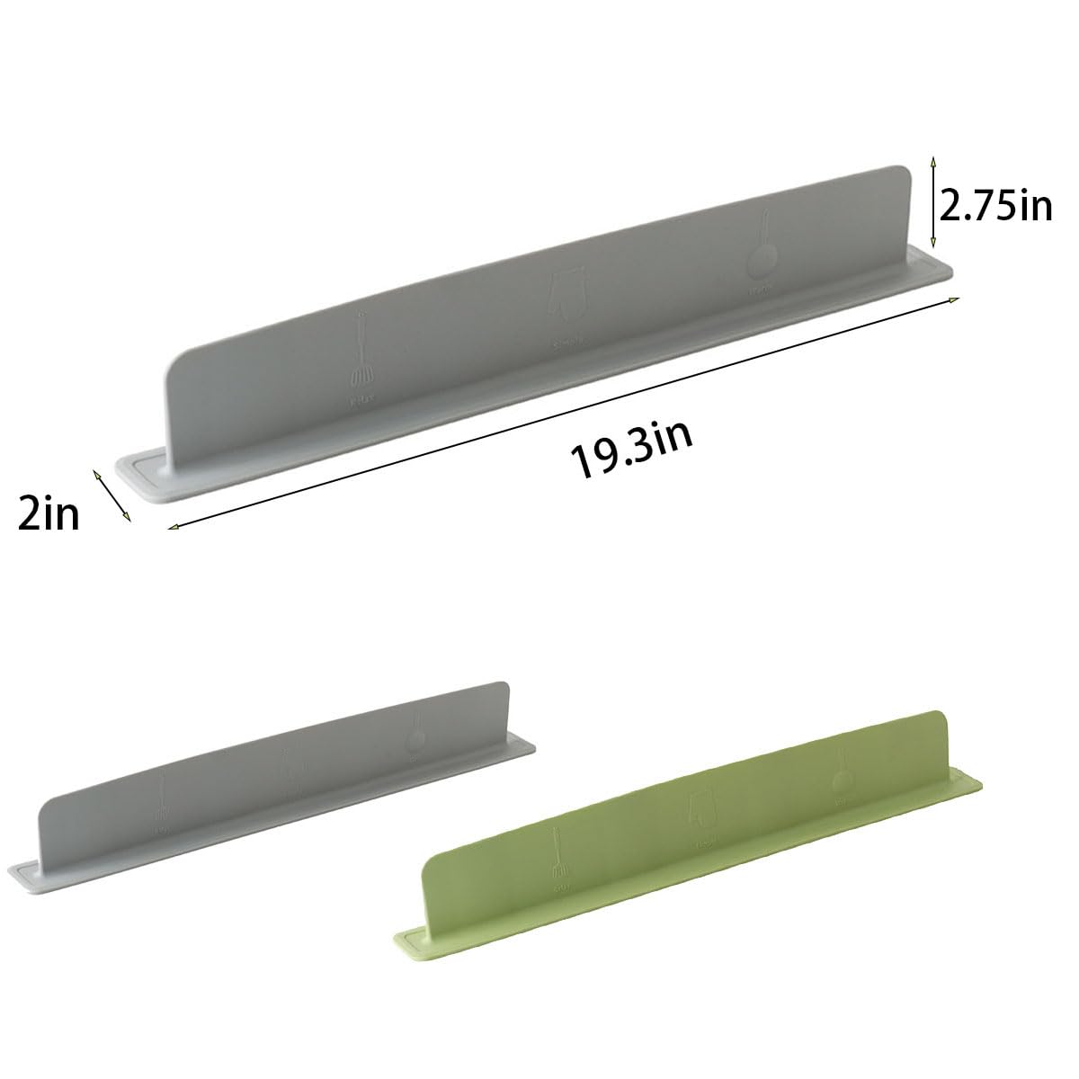 19.6in Silicone Sink Splash Guard, 2025 New Silicone Sink Water Retaining Board for Kitchen, Portable Water Retaining Strip Reusable Water Splash Guard for Bathroom Countertop (Silicone, Green)