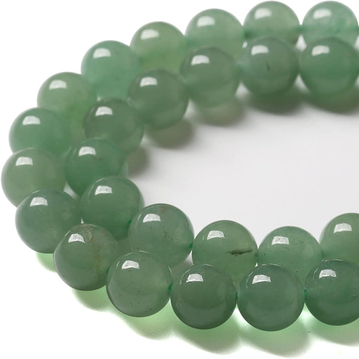 6mm Natural Green Aventurine Beads Round Gemstone Loose Beads for Jewelry Making 15"(58-60pcs/strand)