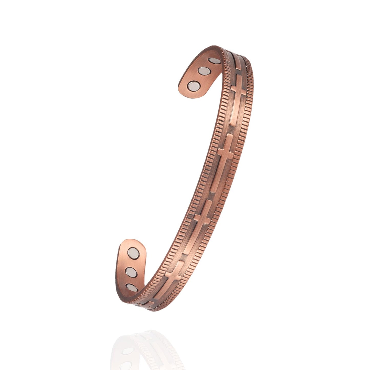 UtenoTureH Magnetic Copper Bracelet for Women for Arthritis, Pure Copper Adjustable Bracelets with 3500 Gauss Magnet ((C007))