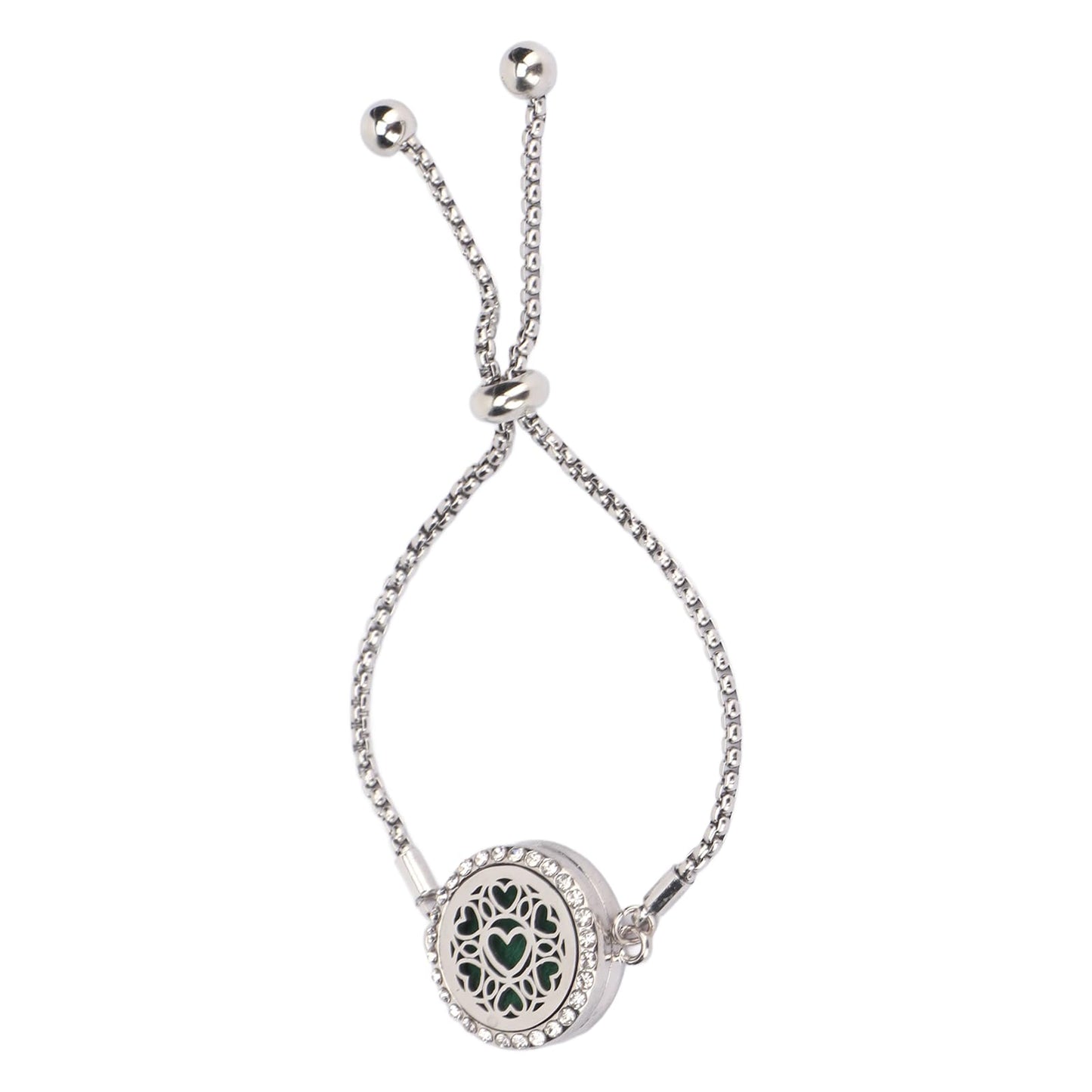 Aromatherapy Bracelet, Diffuser Bracelet Delicate Adjustable Hearted Pattern for Party