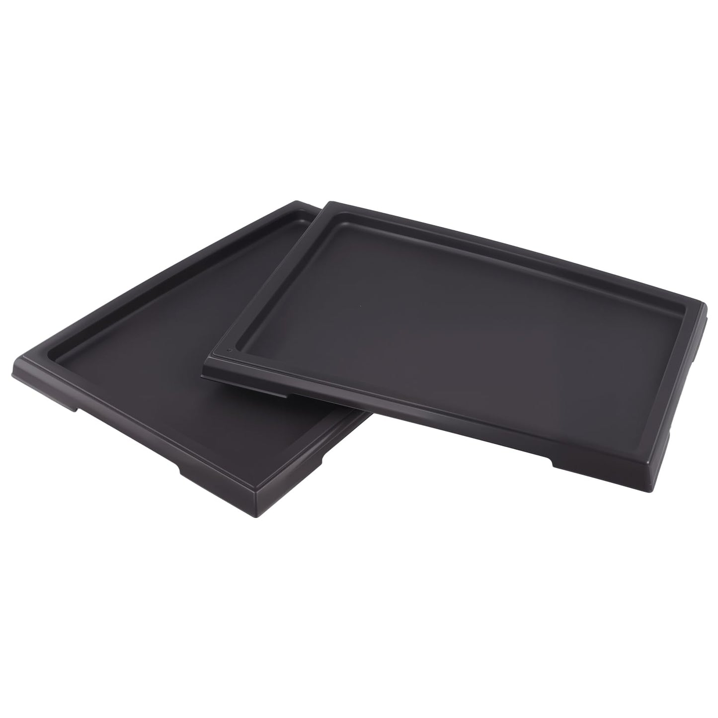 MUKLEI 8 Pack Plastic Bonsai Humidity Drip Trays, Rectangular Plant Water Catcher Tray, Humidity Tray for Indoor Plants, Bonsai Tree, Succulents, Cactus, Black(11.4 x 8.5 Inch)