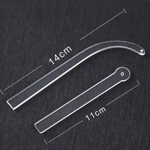 Transparent Acrylic Earring Try on Sticks Strip Ear Stud Hoop Try-Free Earrings Jewelry Display Holder Props Tool for Mall Retail Store 8PCS - color: Curved