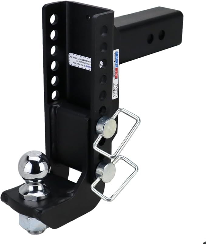 Shocker XR Adjustable Drop Hitch, Fits 2-1/2"Hitch Has 2-5/16"Ball 0-9" Drop