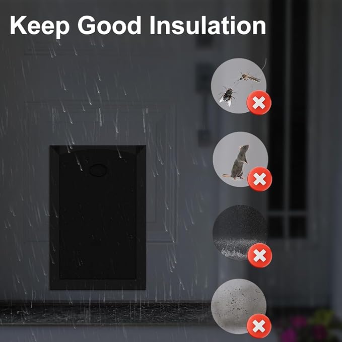MAVRICPOWER Weatherproof Aluminum Large Dog Door for Door