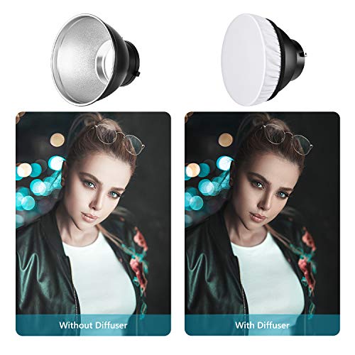 Neewer Standard Reflector 7 inches/18 Centimeters Soft Diffuser with 20/40/60 Degree Honeycomb Grid for Bowens Mount Studio Flash Strobe Light Monolight