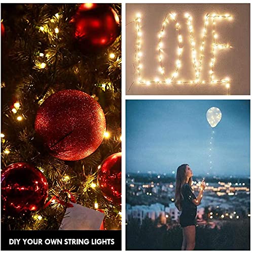 Photo Clip String Light - 33Ft 100LED Fairy Lights with Clips for Pictures With Timer, Photo Light with 50 Clear Clips for Bedroom Christmas Wedding Décor