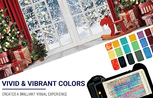 Allenjoy 118" x 95" Christmas Window Backdrop for Photography Winter Merry Xmas Tree Background Snow Holiday Photobooth Portrait Party Banner Festival Photo Studio Props Supplies - size: 118x95 in
