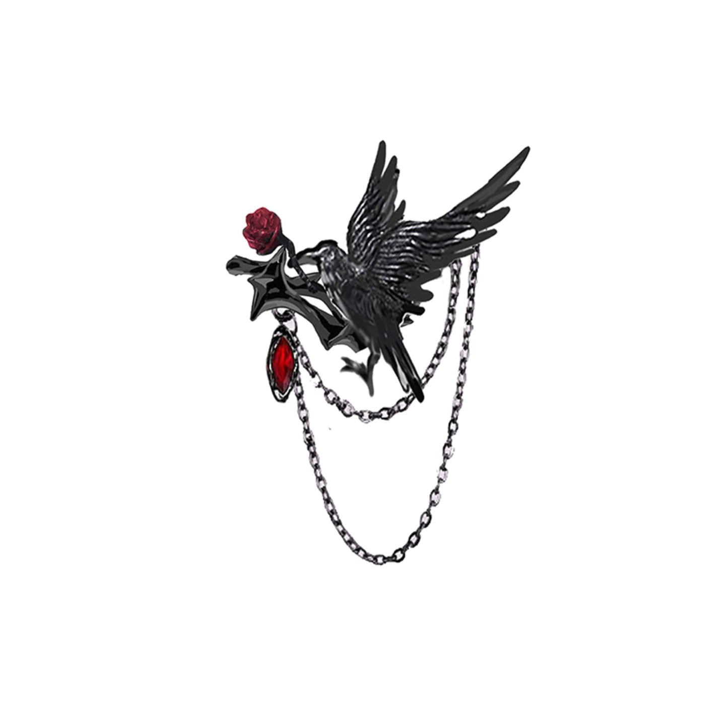 MASW original design Hip Hop Gothic brooch Crow Lady Party gift M3362