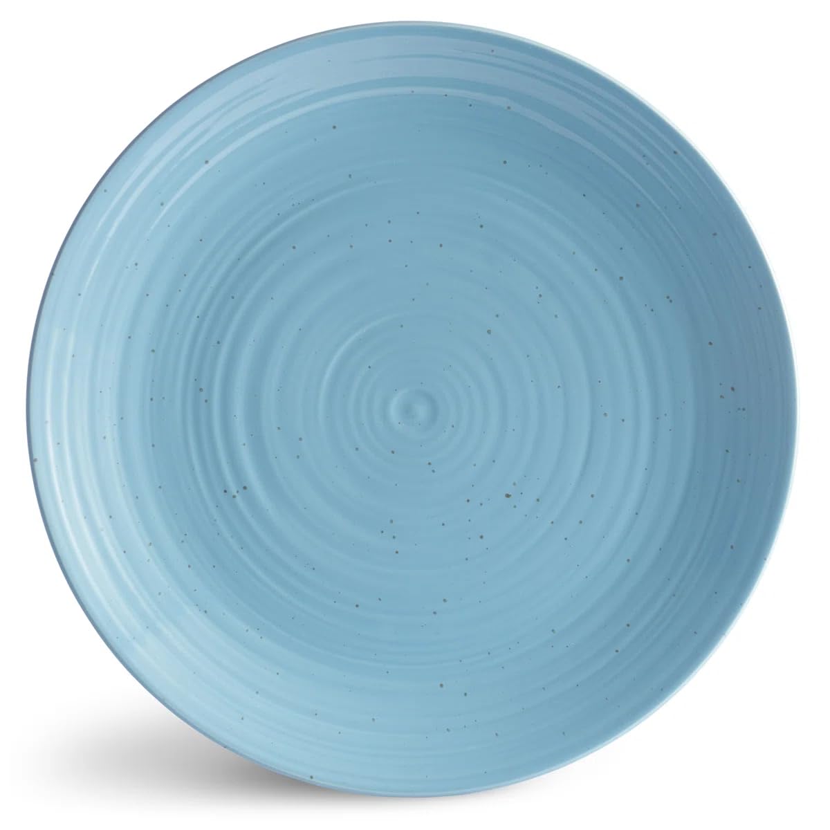 Sango Siterra Artist's Blend 16-Piece Stoneware Dinnerware Set – Service for 4, Ocean Blue Glossy Glaze with Unique Speckled Design, for Everyday Dining & Entertainment, Microwave & Dishwasher Safe