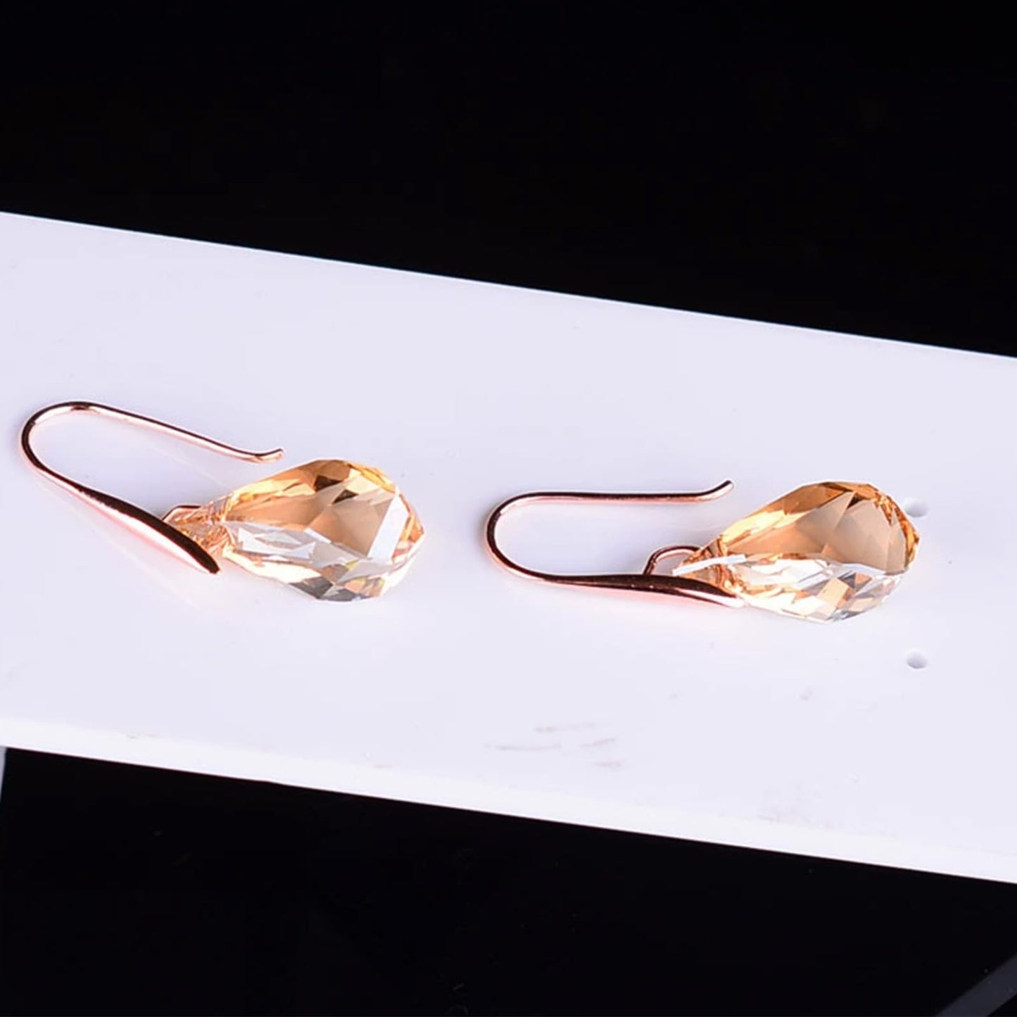 2Pcs Quartz Stone Earrings for Women Crystal Sparkling Dangle Earring Trendy Jewelry Birthday Gifts for Women