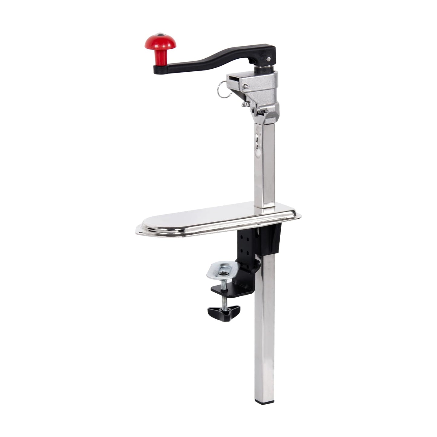 Rismanor Commercial Manual Can Opener Table Industrial Heavy Duty Can Opener with Plated Steel Base Adjustable Height Up to 13" Tall for Restaurant Kitchen Hotel Bar