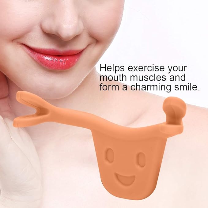 Smile Corrector, Face Trainer Smile Beauty Maker Trainer Forming Mouth Exerciser Training Mouth-shape Exercise Device for Lip Tattoo(Orange)