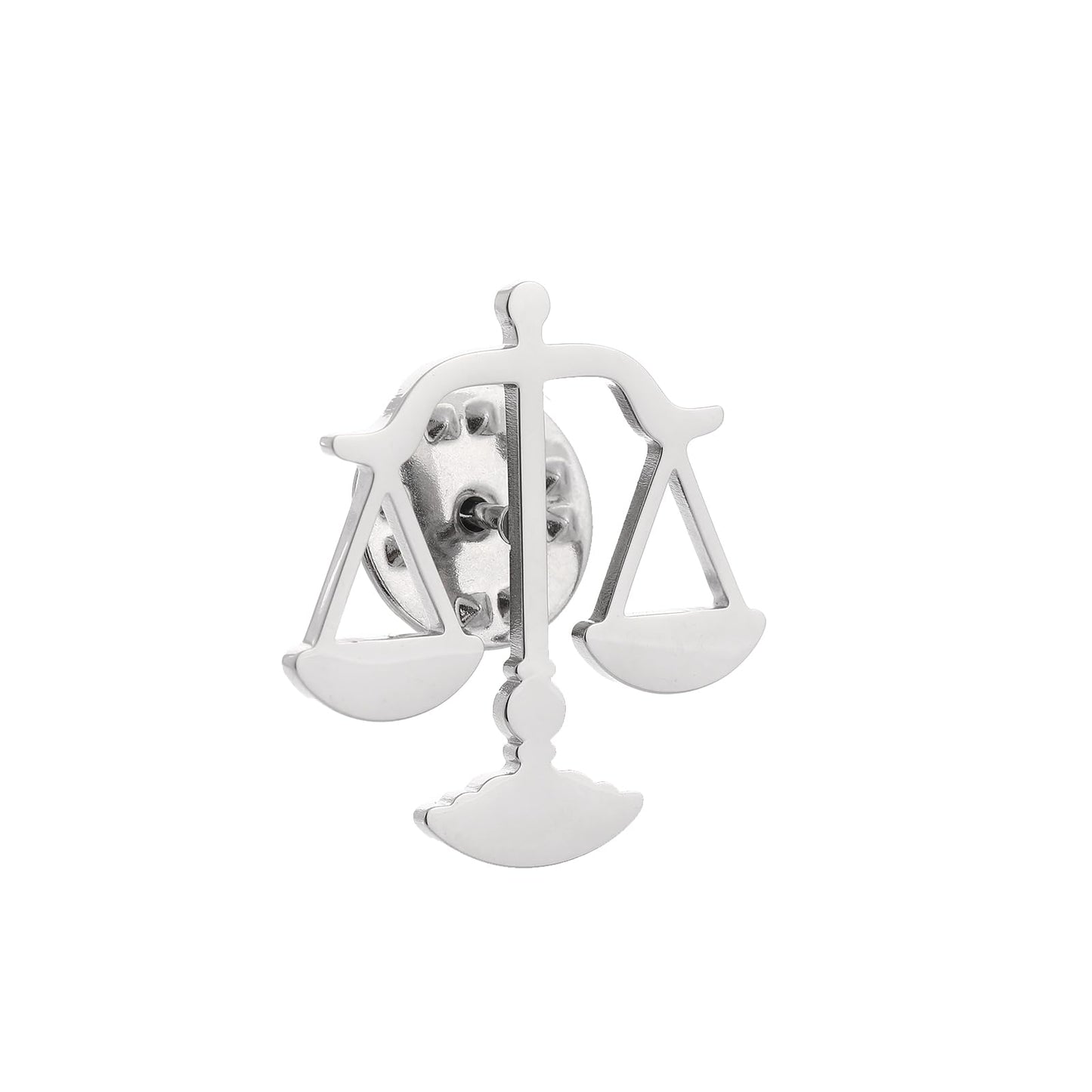 Metal Balance Badges Suit Brooch Libra Scales Brooches For Men (steel)