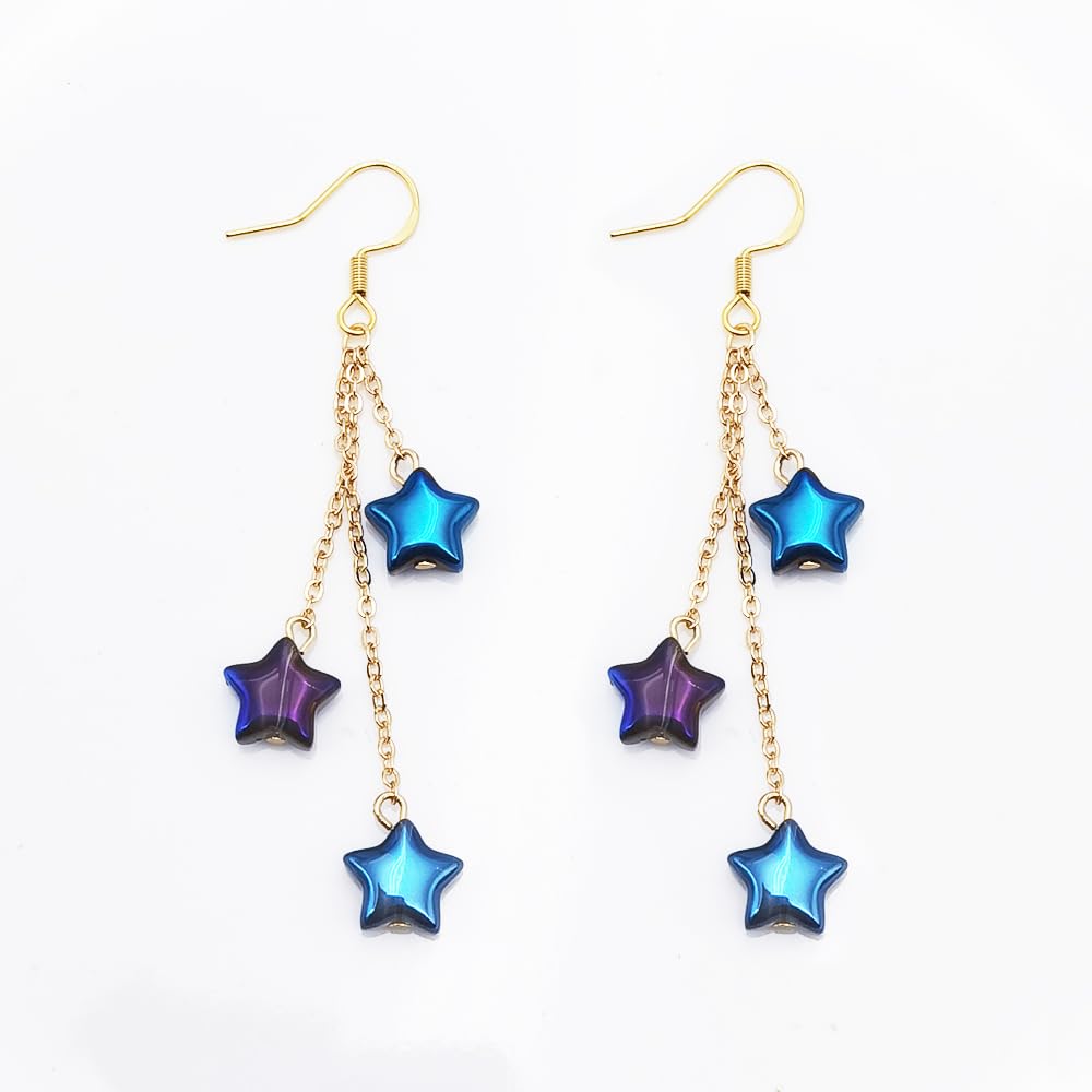 INSPIRELLE 10mm Star Beads 300pcs Electroplated Crystal Glass Spacer Beads for Jewelry Bracelet Necklace Making