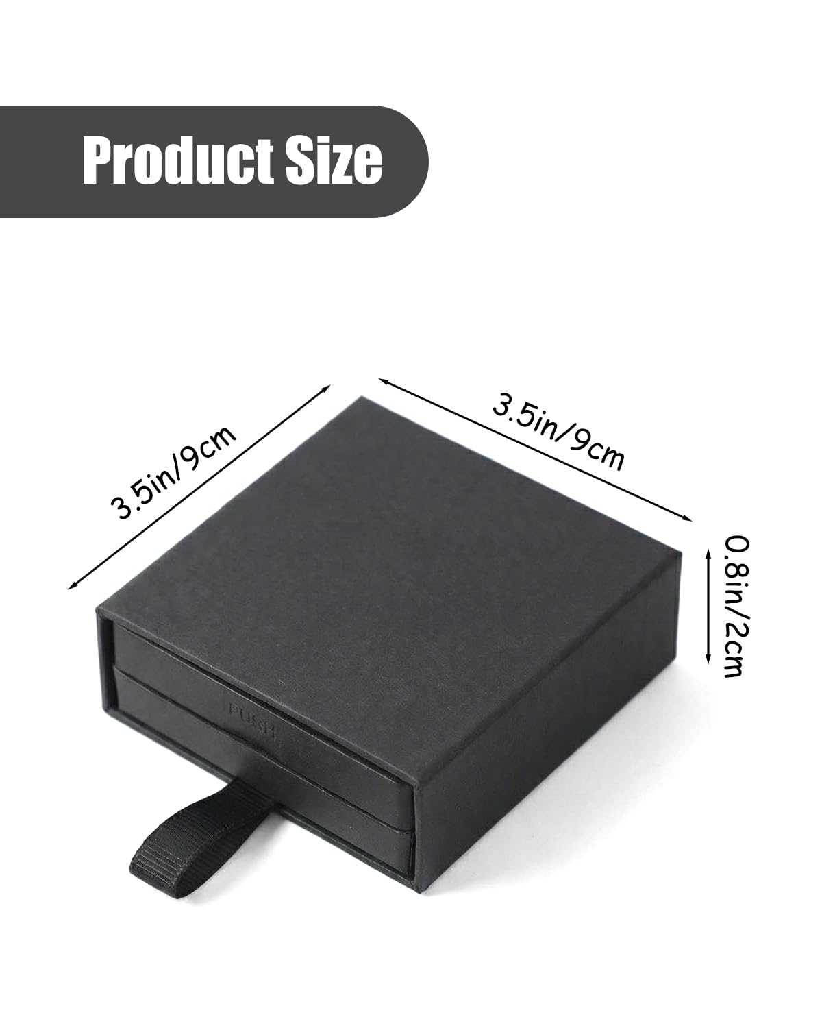 Zitonyang Small Gift Boxes, 12 Pack Floating Display Case Jewelry Gift Boxes Floating Frame Display Stand, Small Jewelry Box Necklace Gift Box For Bracelets Earrings Necklaces Jewelry (Black)