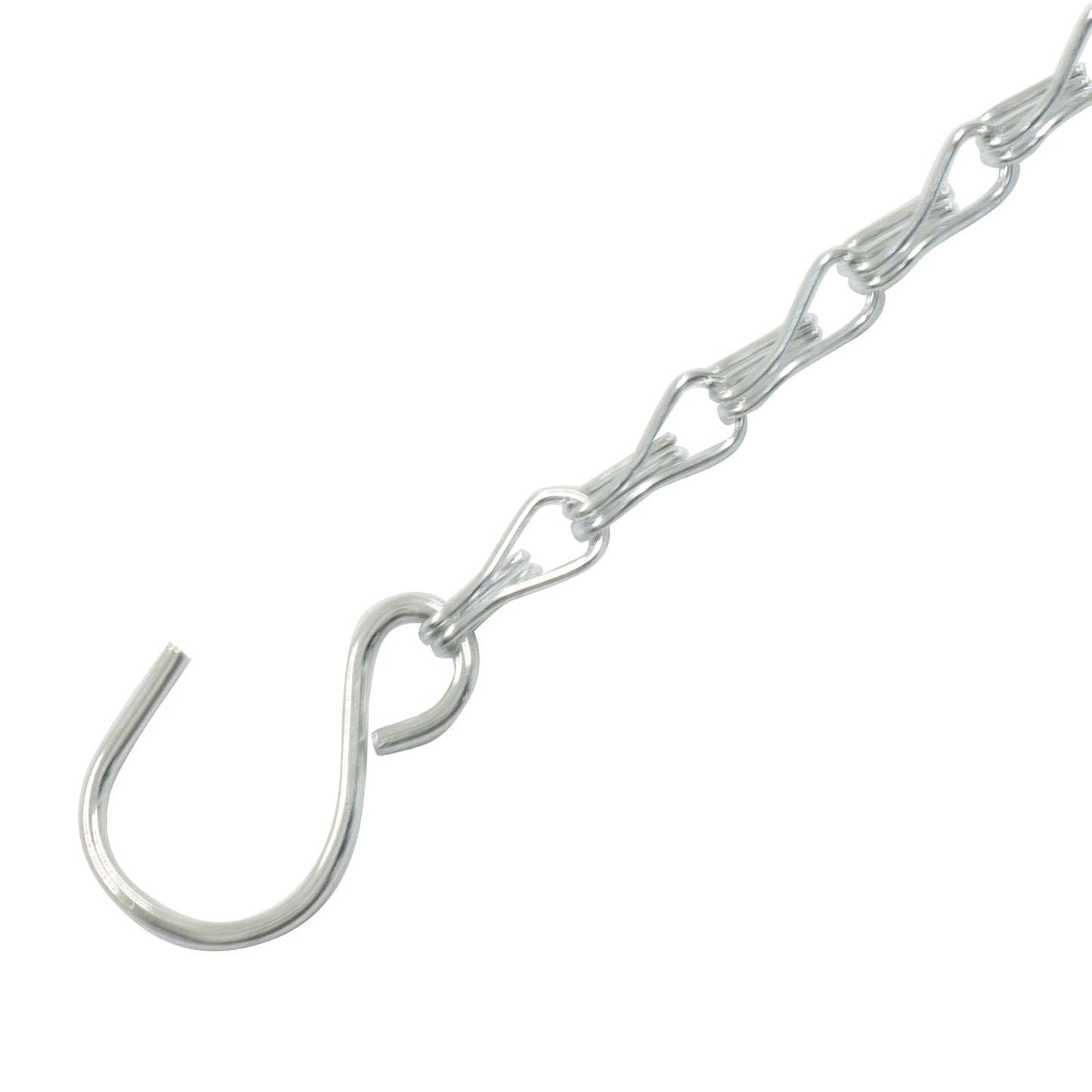 Zorfeter 3 Pack Silver Hanging Chains, Replacement Hooks Flower Pot Chains Plant Hangers, 23 Inch Hangers for Planters/Bird Feeders and Lanterns