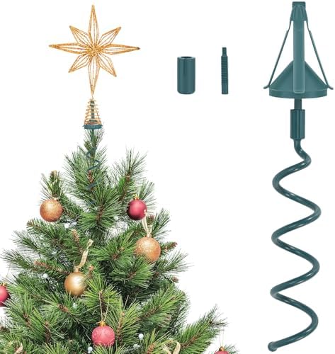 Christmas Tree Topper Holder Twist on Universal Tree Topper Stabilizer with Adjustable Attachment,Christmas Tree Topper Adapter Plastic Tree Topper Support Fits Most Basic Types