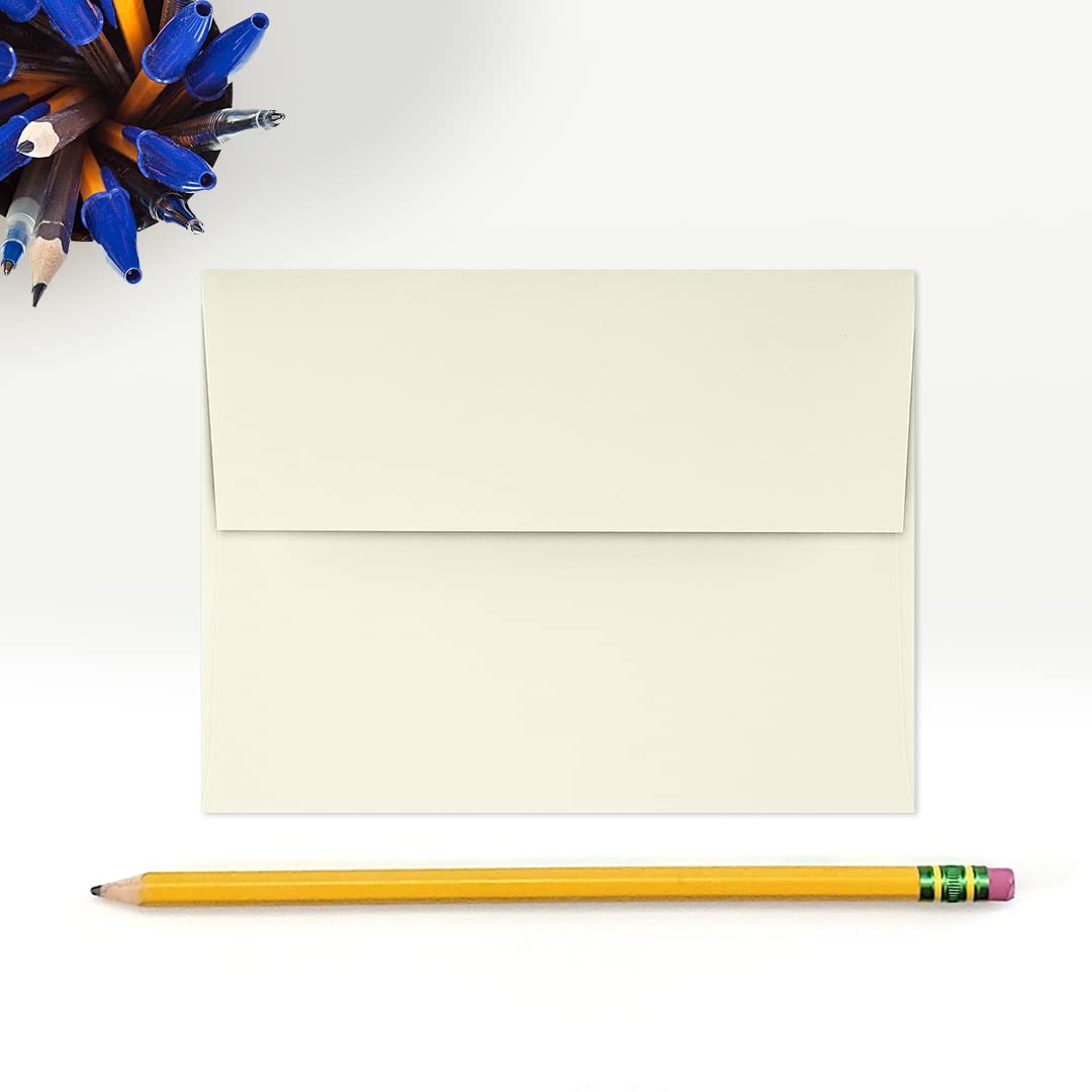 LUXPaper A2 Classic Linen Invitation Envelopes | 4 3/8" x 5 3/4" | Natural White | 70lb. Text | 50 Qty