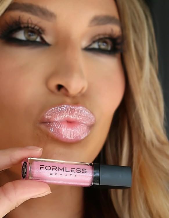 Formless Beauty | Love Lip Gloss by Jenny McCarthy | Baby Pink High-Shine Finish | Vegan Hydrating Formula | Non-Sticky Aloe & Jojoba Infused | Paraben & Cruelty Free | Natural Lip Enhancer