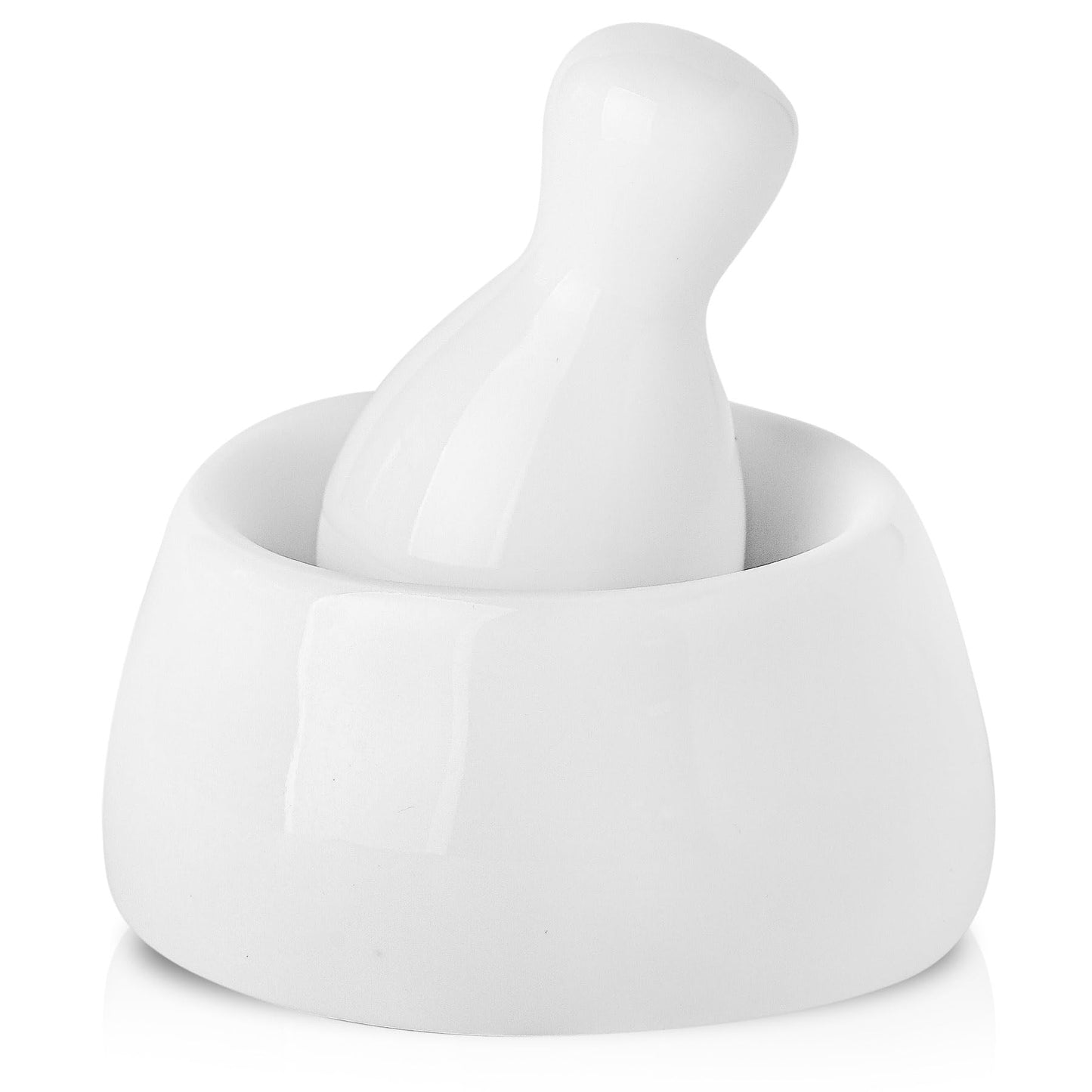 Howise Mortar and Pestle Set, Pill Grinding Bowl,Pill Crusher and Spice Stone Grinder, 2.5 Inch, 1/2 Cup, Grinding is Efficient and Labor-Saving
