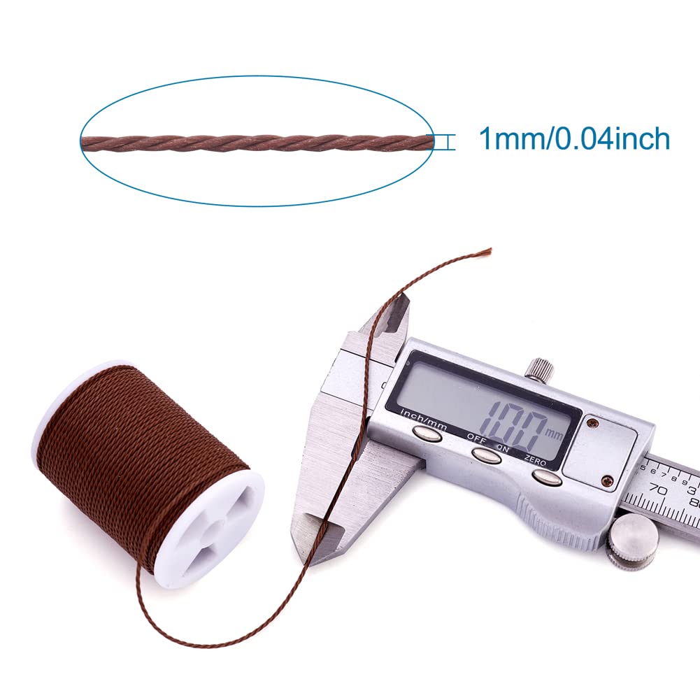 Craftdady 9 Rolls 1mm Waxed Polyester Twine Cord Macrame Braided Bracelet Making Beading Thread String Twisted Trim Cord for Friendship Jewelry Necklace Craft Making, 12 Yards/Roll