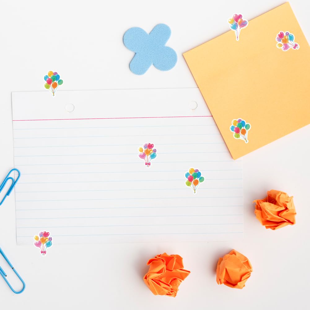 Hobbspring 240Pcs Balloon Stickers Self-Adhesive Paper Decorative Stickers Waterproof Love Balloons Planner Decals for Party Gift Scrapbook Calendar Journals Crafting Decor