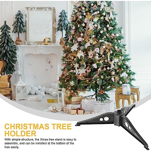 ABOOFAN White Christmas Tree Plastic Christmas Tree Stand Folding Artificial Replacement Stand Holder Base for Artificial Xmas Tree Christmas Tree Accessory Green White Accessories