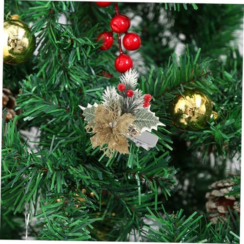 STOBAZA 100pcs Christmas Tree Ornament Clips Alligator Clips for Wreaths and Flower Decorations Secure Clamps for Xmas Baubles Festive and Everyday Use
