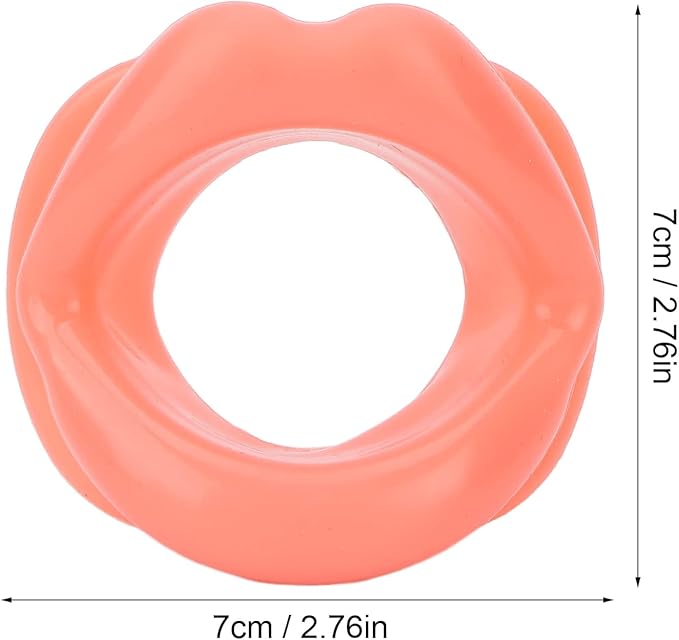 Dioche Oral Mouth Muscle Massage Tool Silicone Face Slimming Tightening Smile Trainer Lip Exerciser for Muscles Stretching Lifting Exercise Lips Traine, Red
