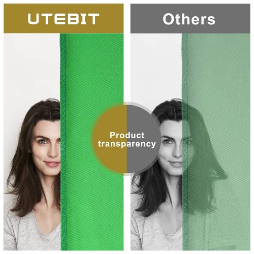 UTEBIT 5x6.5ft Green Screen Backdrop, Photography Backdrop Chroma Key Small Greenscreen Sheet Background for Streaming, Zoom Meeting, PS Keying, Video Creation, Studio Portrait Shoots (Backdrop Only)