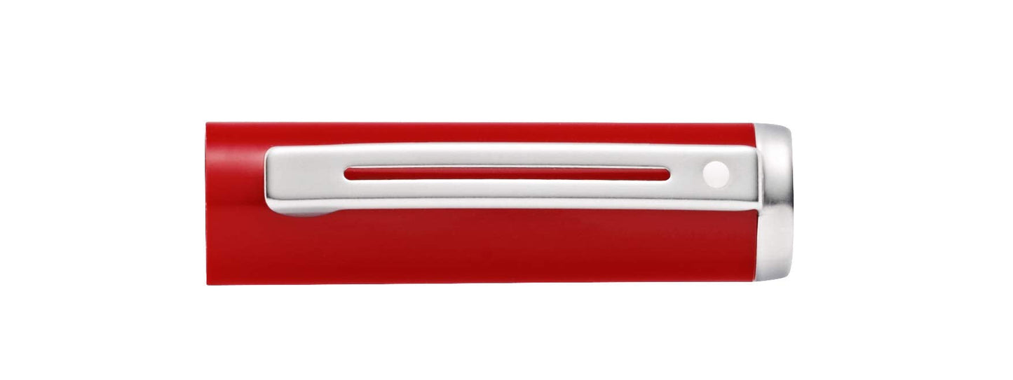 Sheaffer Pop Glossy Red Fountain Pen with Chrome Trim and Medium Nib
