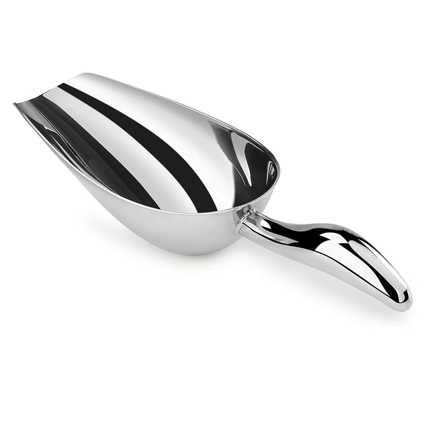 Stainless Steel Ice Scoop - Mini Ice Scoop for Freezer, Heavy Duty, Dishwasher Safe, 5 OZ