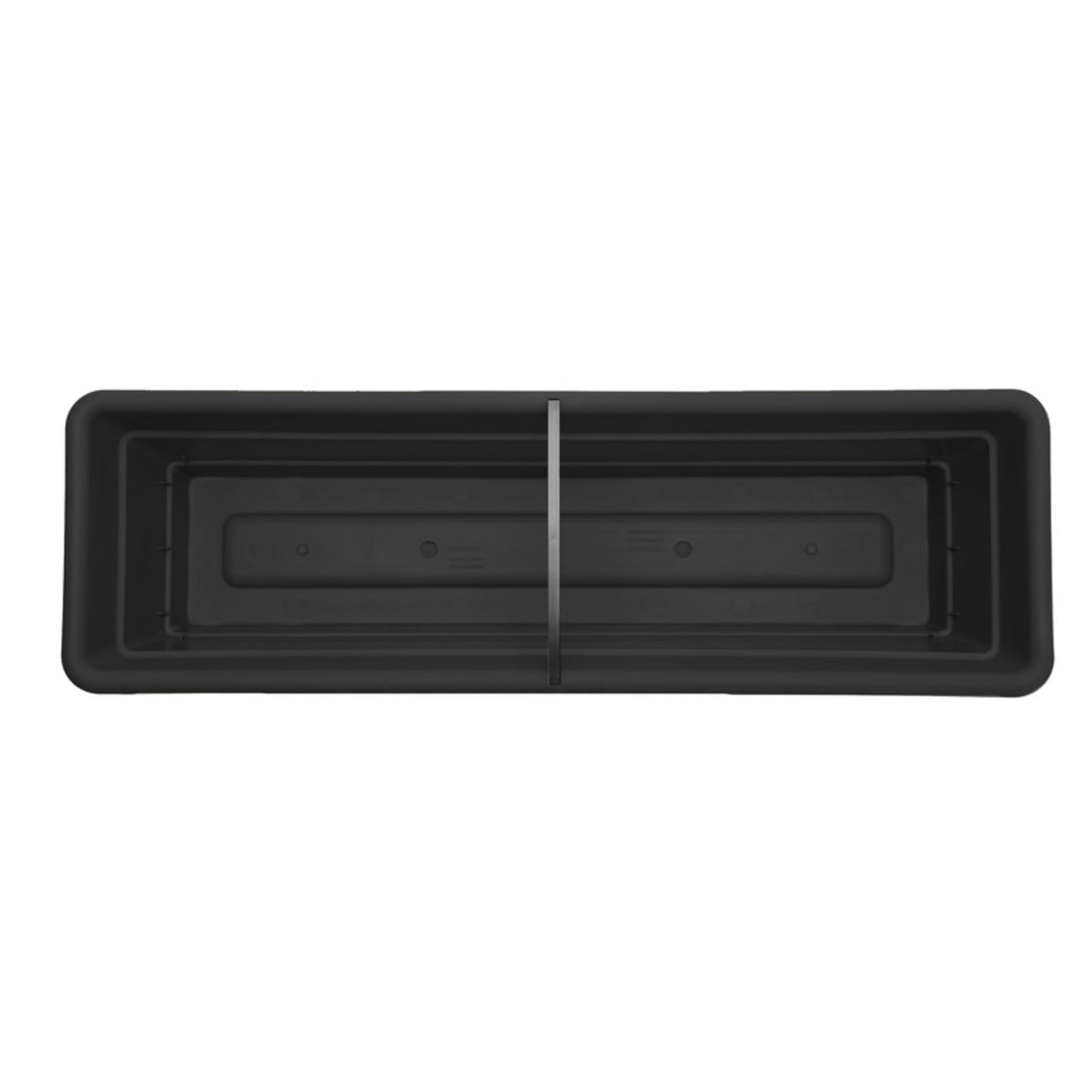 Bloem Dura Cotta Window Box Planter: 30" - Black - Large Box with Tray, Weatherproof Resin Box, Removable Tray for Indoor & Outdoor Use, Gardening, 4 Gallon Capacity