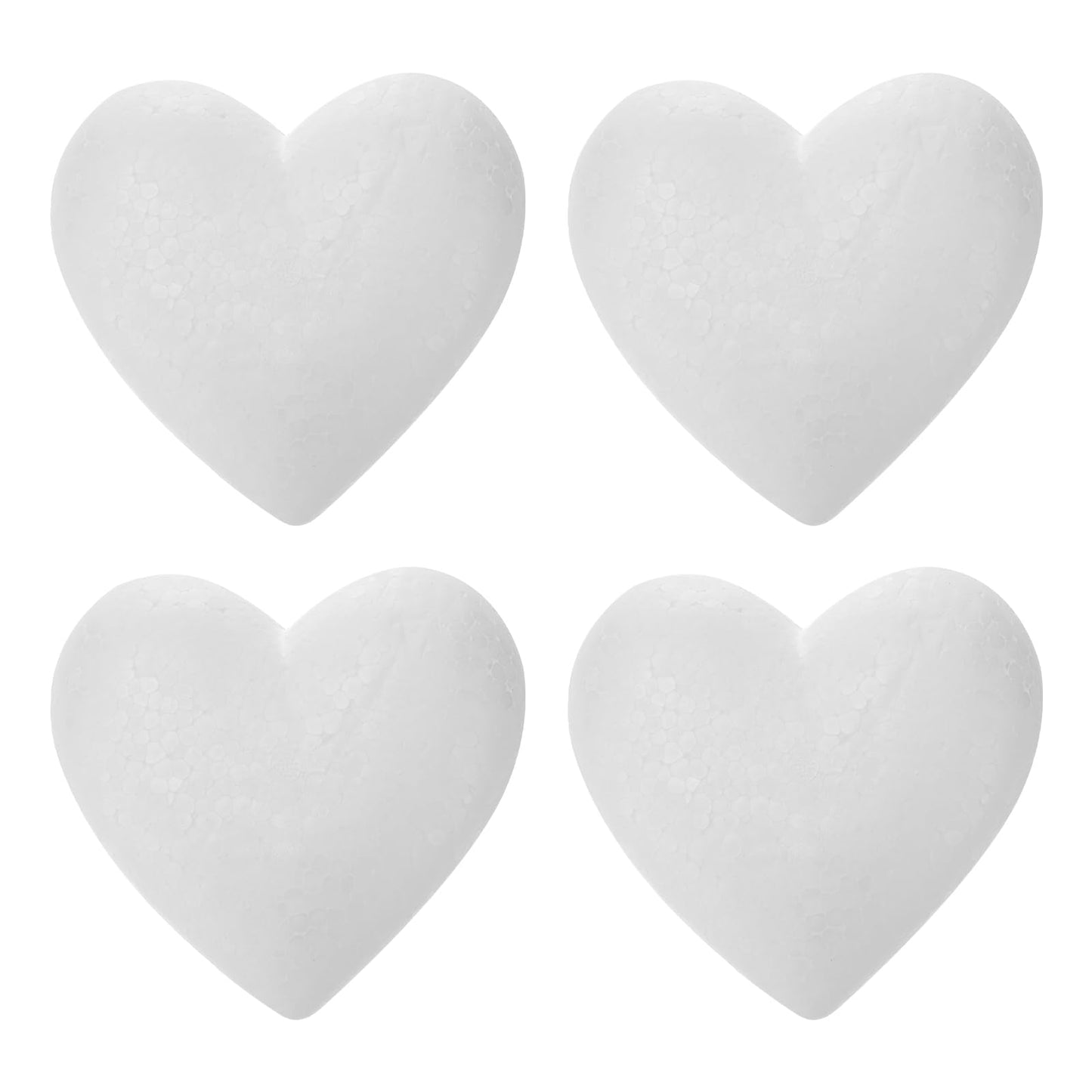 GANAZONO Wedding Solid Heart Foam Ornaments 6.49X6.29X1.96 Inch Lightweight Craft Hearts for DIY Valentine S Day Wedding Party Decorations and School Art Projects Set of 4