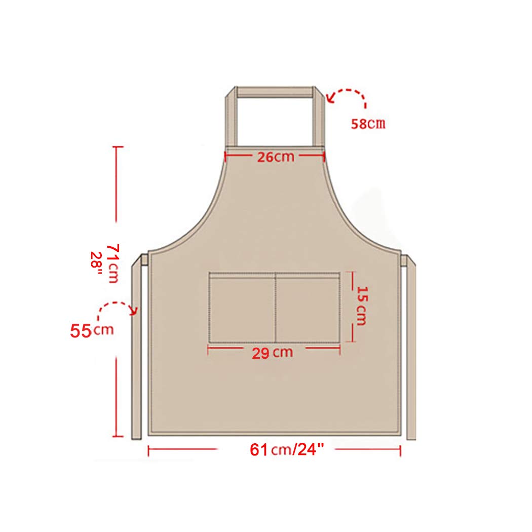 16 PCS Plain Color Bib Adult Apron for Women Men with 2 Pockets Waterproof Apron for Kitchen Cooking Drawing Crafting Painting Chef Restaurant Baker Servers Waitress Waiter BBQ(16, Blue Combination)