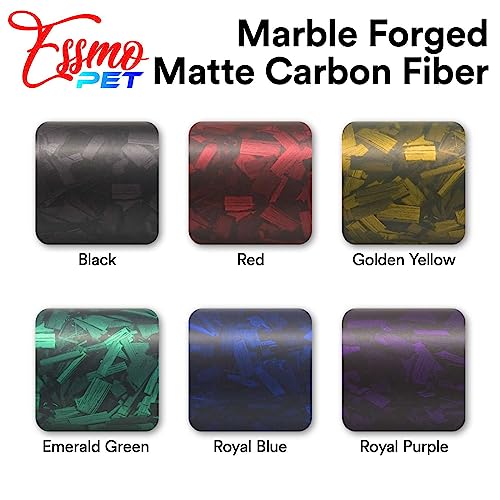 24"x60" (2FTx5FT) PET Marble Forged Carbon Fiber Textured Matte Red Vinyl Wrap Auto Car Sticker Decal Film Sheet Bubble Free Air Release Technology with Tool Kit - size: 24"x60" (2FTx5FT)