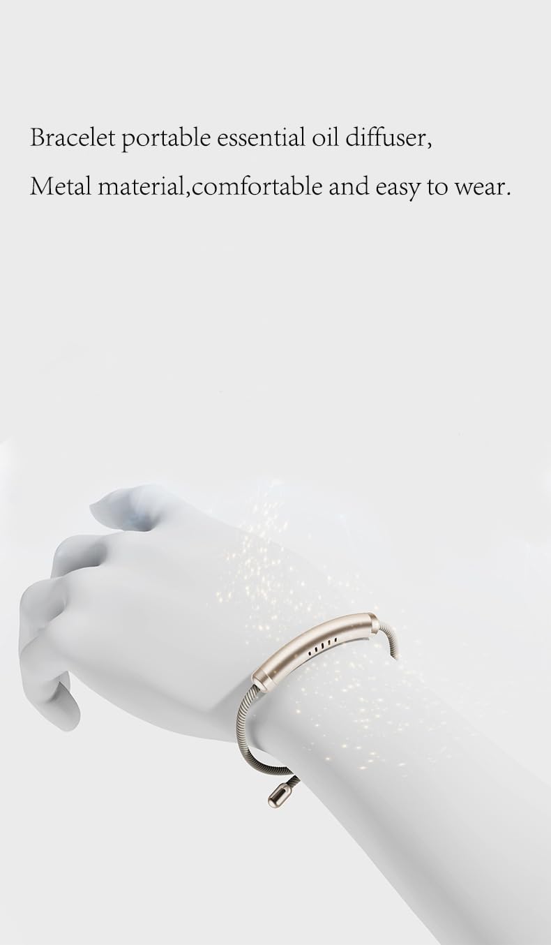 YOLAXGA Essential Oil Diffuser Bracelet, Aromatherapy Zinc Alloy Locket with Canvas Weaving Adjustable Wristband Perfume Bracelet for Womens Mens Valentines, Peach